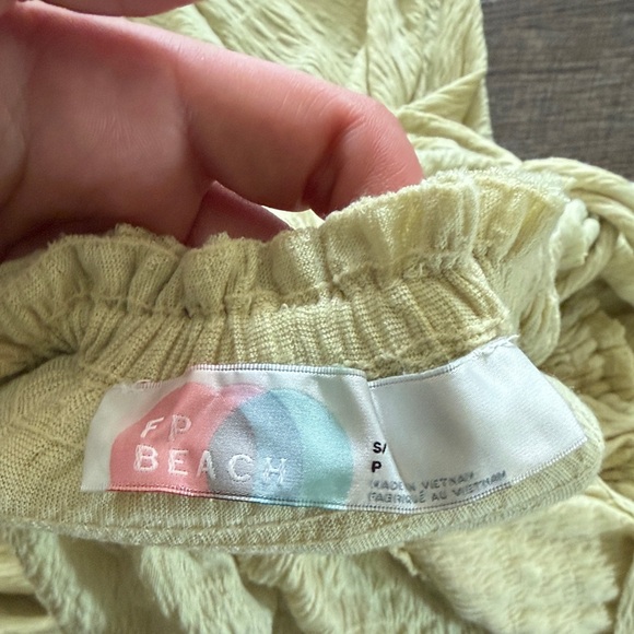 Elegant free people Maxi Dress color (lemon grass) yellow green - Picture 5 of 7